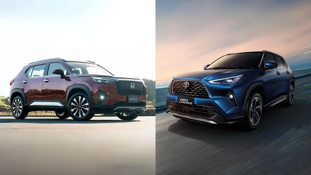 Duelo entre Toyota Yaris Cross e Honda WR-V.
