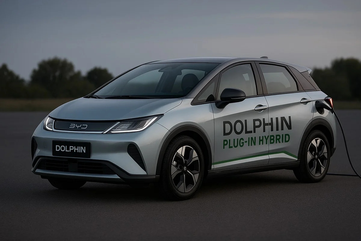 Vers&atilde;o h&iacute;brida do BYD Dolphin com design atualizado.
