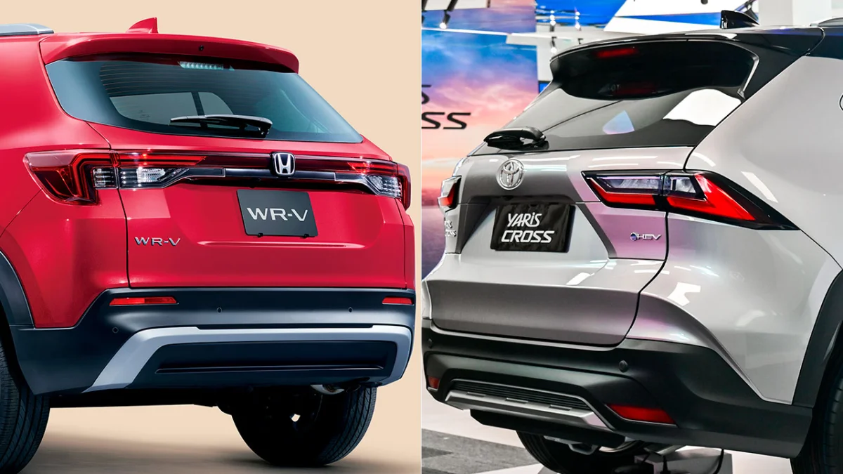 Compara&ccedil;&atilde;o traseira WR-V e Yaris Cross