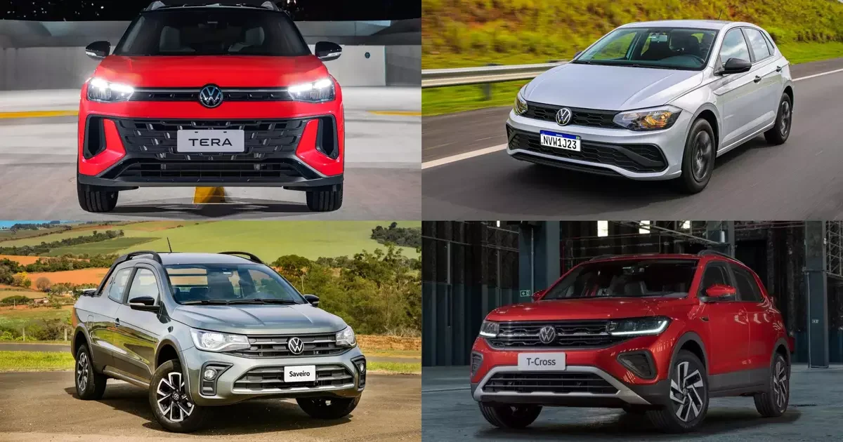 Veículos da Volkswagen em destaque.
