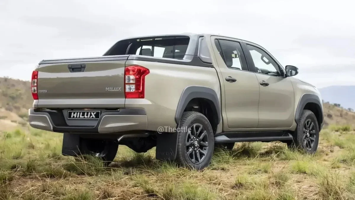 Vista lateral da nova Toyota Hilux.