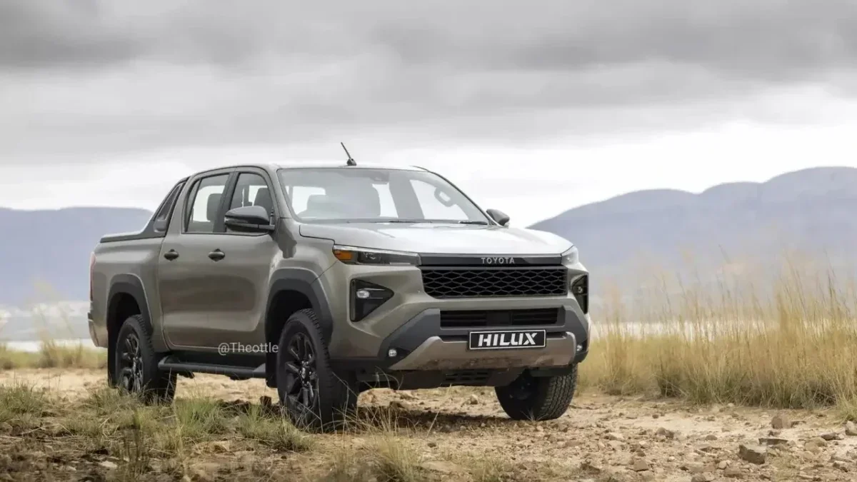 Imagem frontal da nova Toyota Hilux.