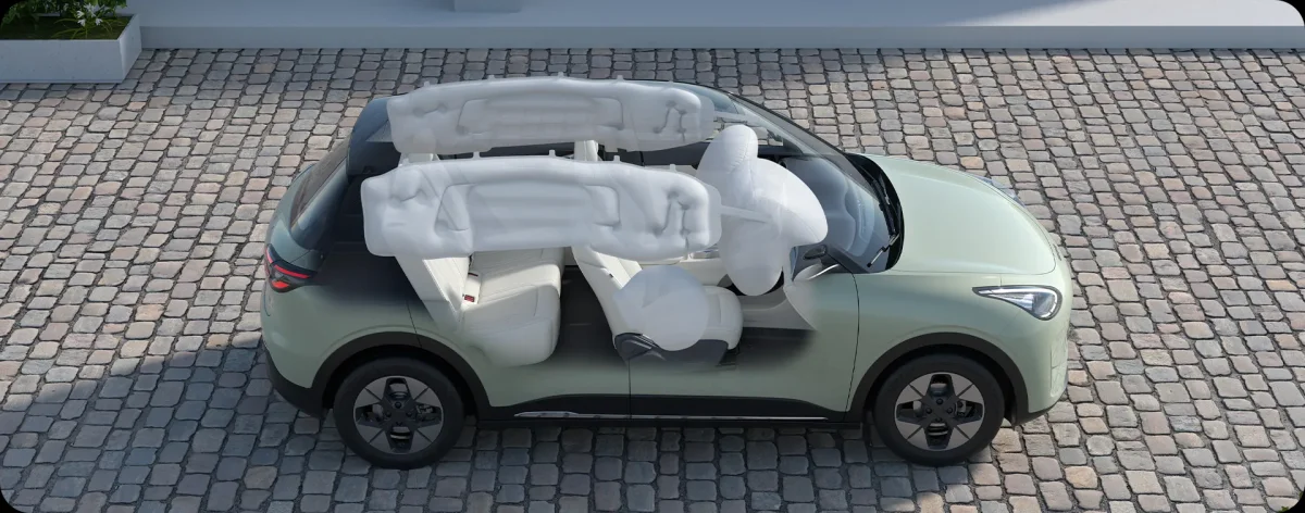 Sistema ADAS no Geely EX2 em ação.