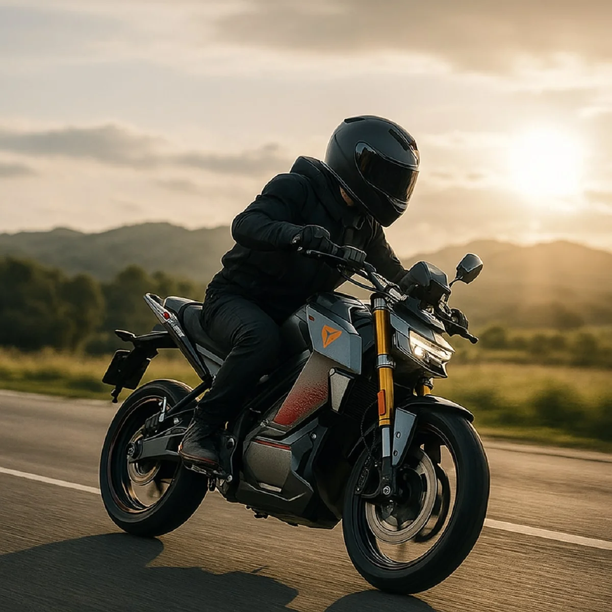 Moto el&eacute;trica Yadea Keeness em movimento.
