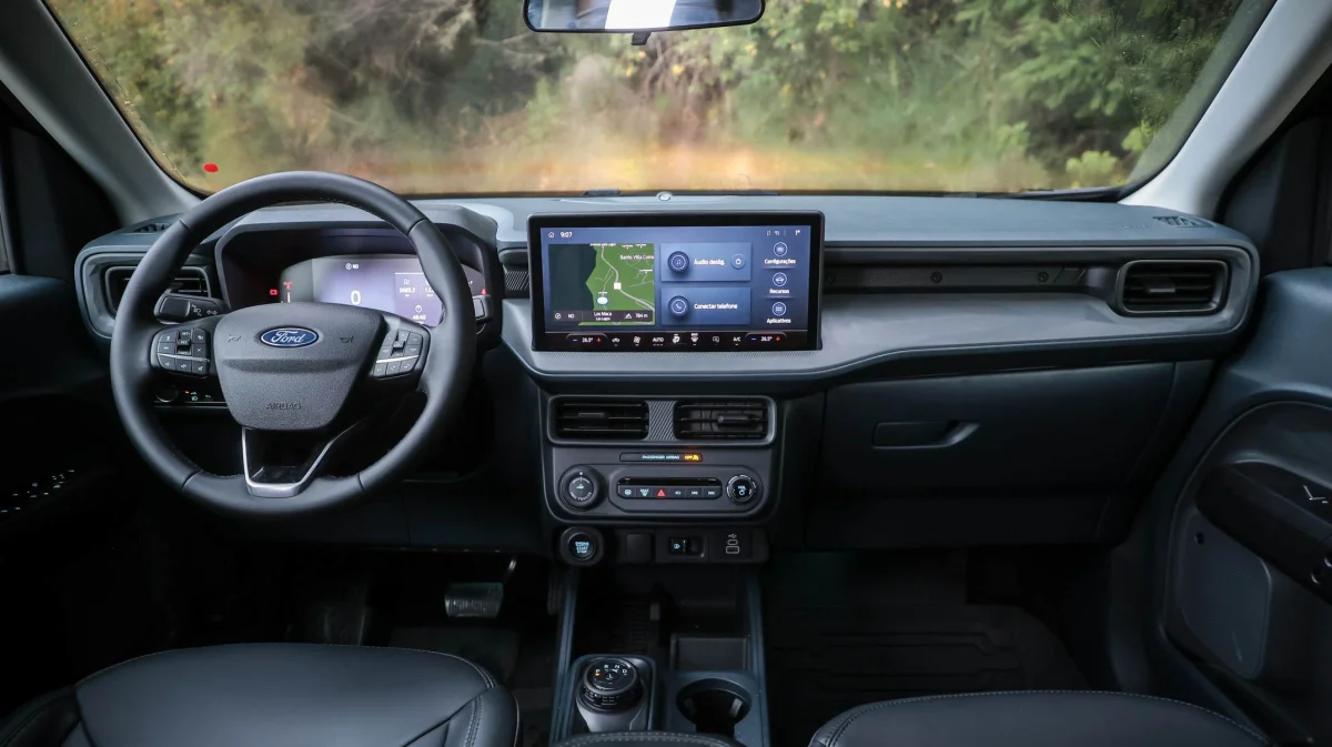 Detalhe interior da Ford Maverick Lariat
