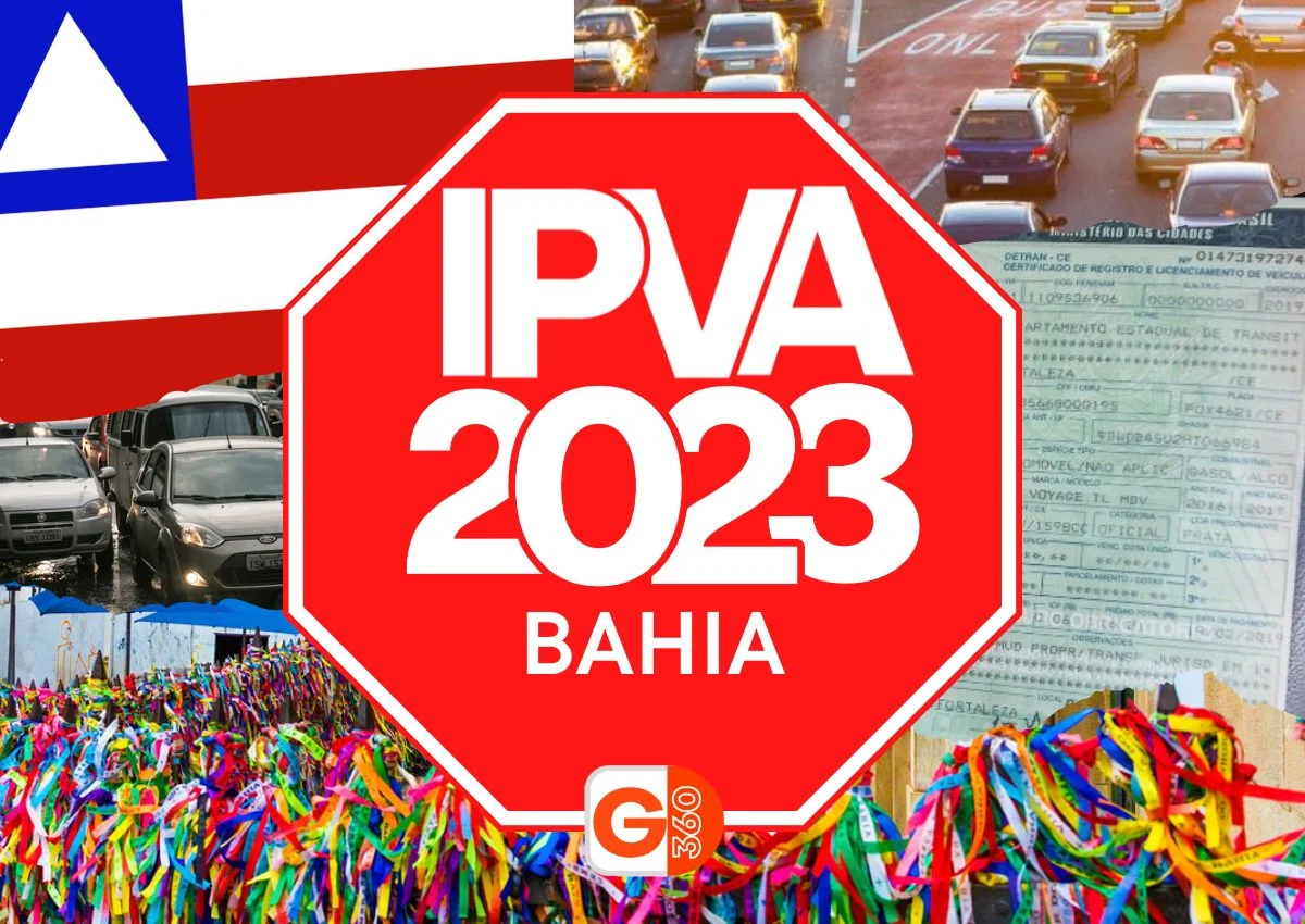 Ilustração sobre o IPVA na Bahia.
