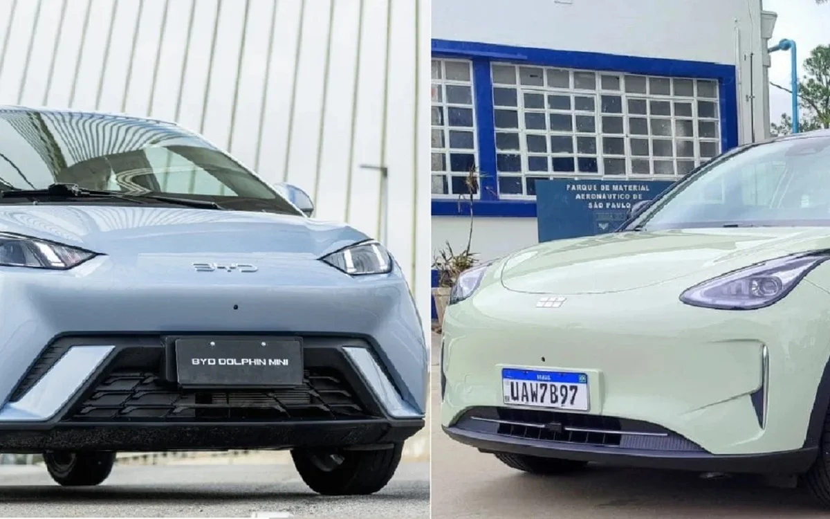 Compara&ccedil;&atilde;o entre Dolphin Mini e outro carro