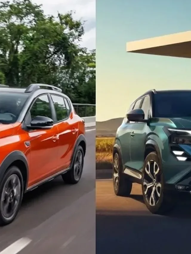 Dois modelos de SUV em apresenta&ccedil;&atilde;o ao ar livre.