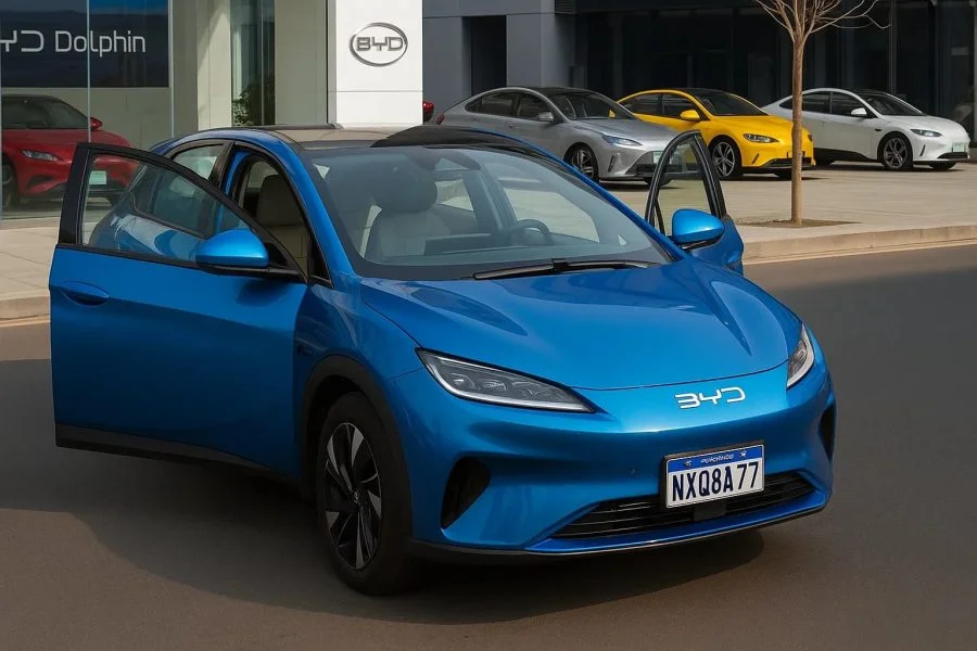 BYD Dolphin, um dos modelos mais vendidos na China.