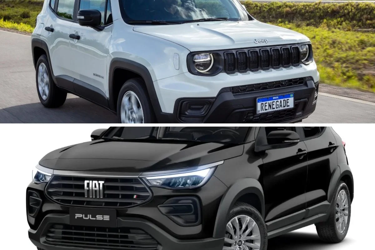 Modelos de carros Renegade e Pulse.