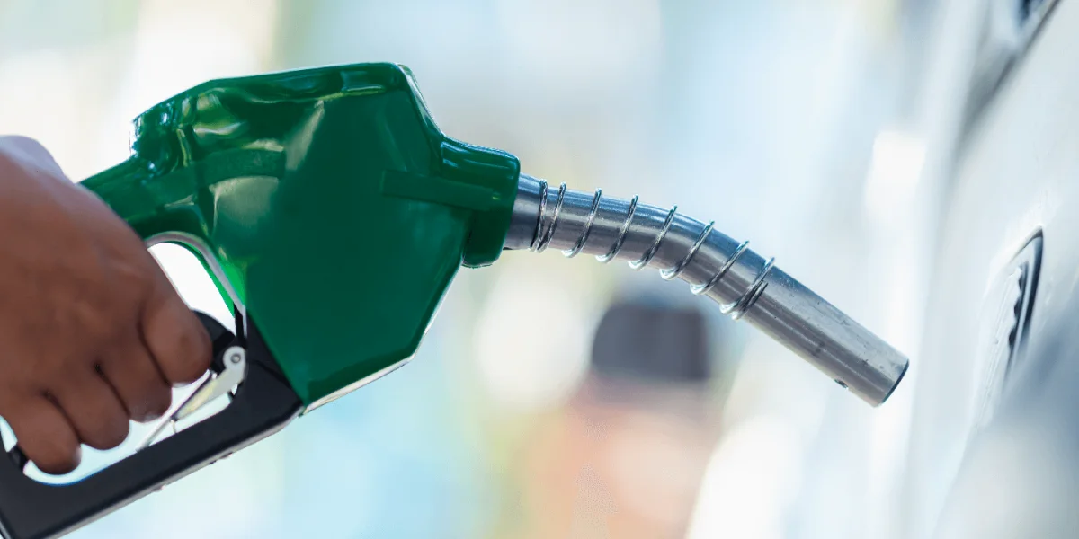 Bomba de diesel em uso.