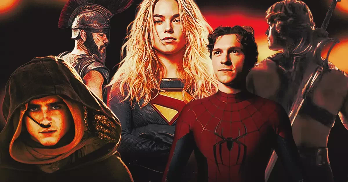 Montagem com personagens icônicos do cinema de 2026.