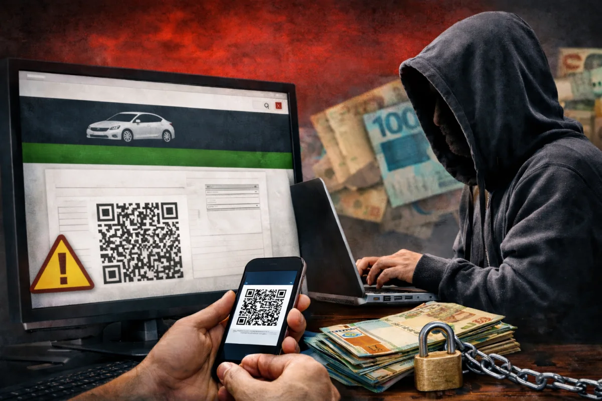 Imagem representando um golpe online com QR Code
