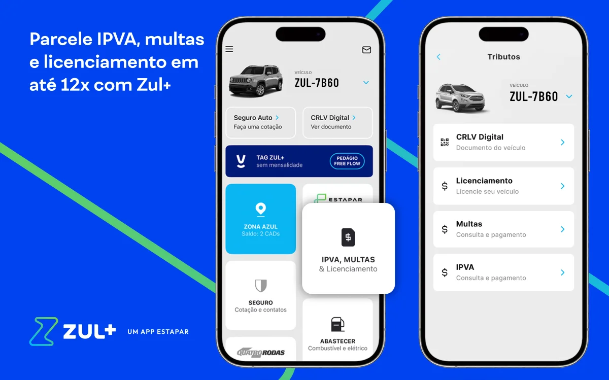 Imagem ilustrativa de uma aplicação de consulta de débitos veiculares.