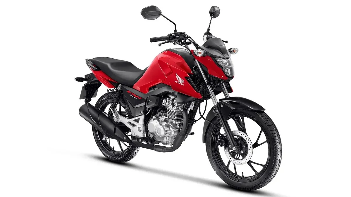 Moto Honda CG 160 Fan 2025 vermelha.