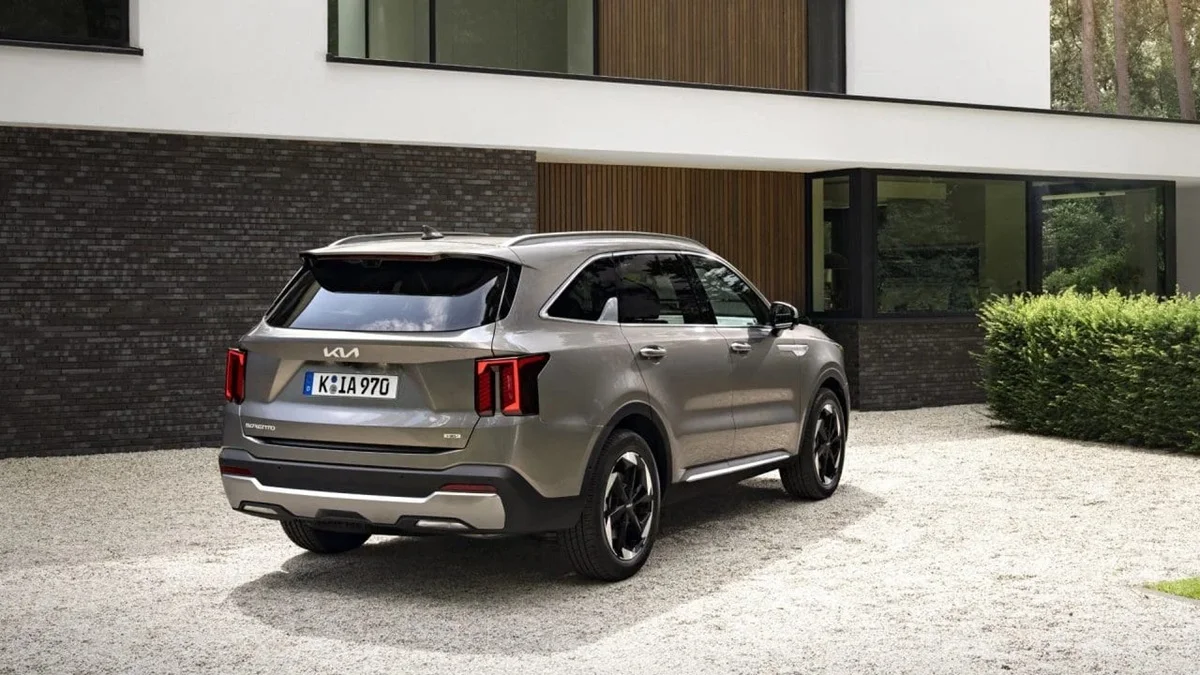 Vista traseira do Kia Sorento 2026.