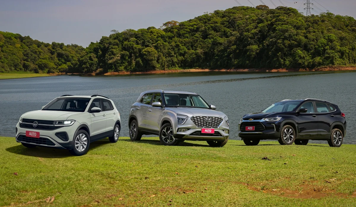 Comparação entre Volkswagen T-Cross, Hyundai Creta e Chevrolet Tracker