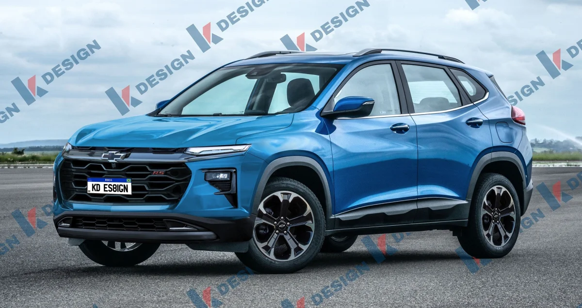 Projeção do Chevrolet Tracker 2026 com novo design