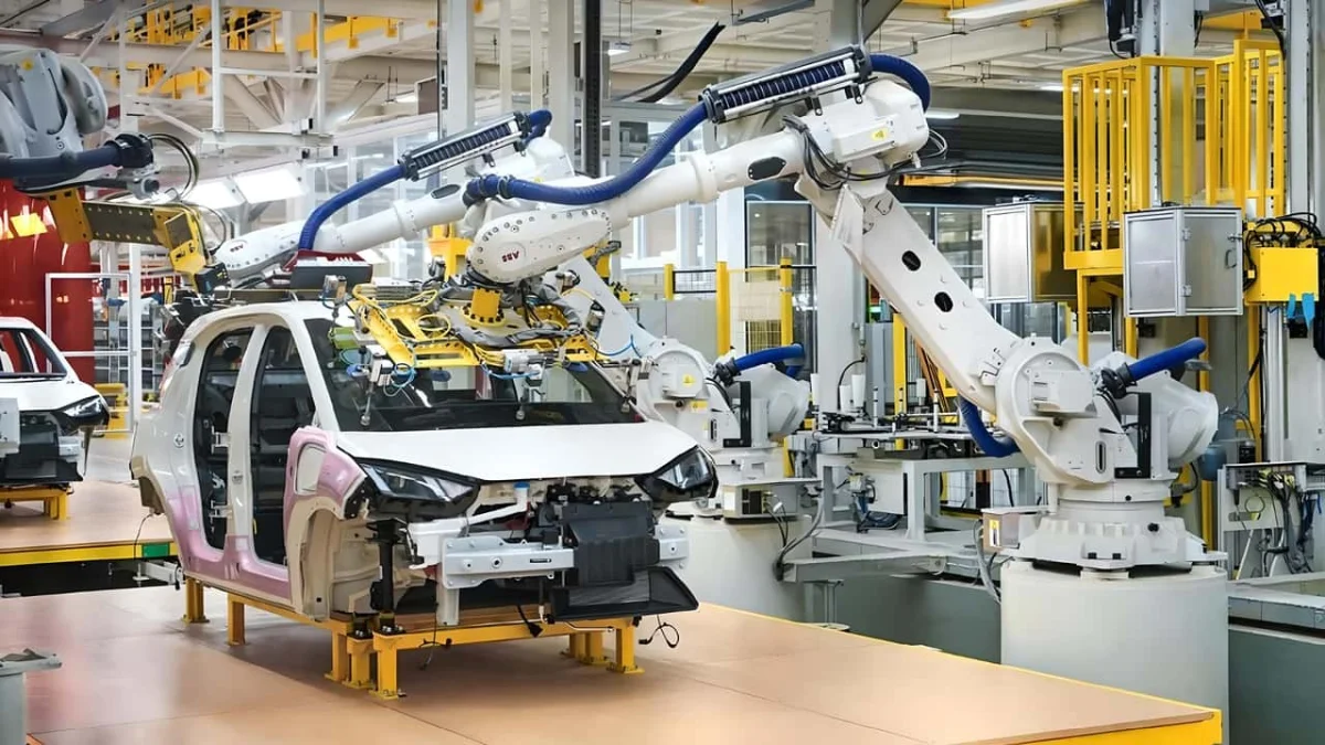 Produ&ccedil;&atilde;o do BYD Dolphin na China.