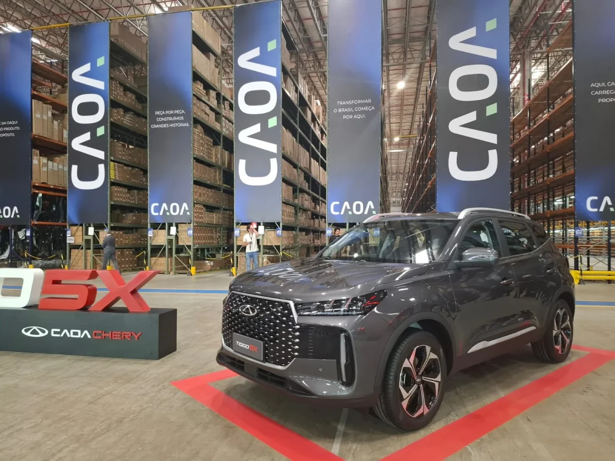 Caoa Chery Tiggo 5X 2026 em exposi&ccedil;&atilde;o