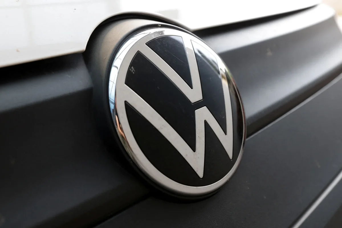 Logotipo da Volkswagen em close