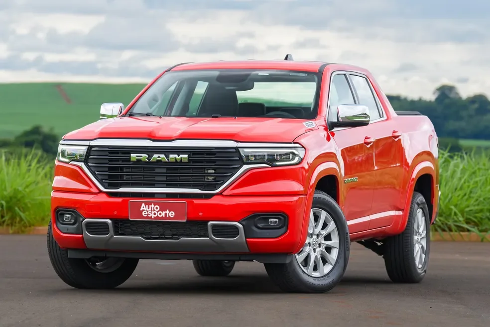Vista frontal da Ram Rampage Big Horn 2026