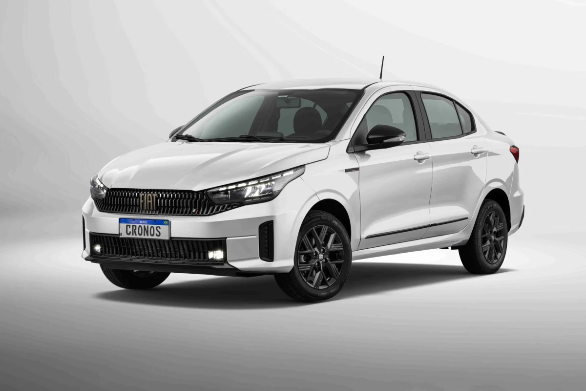 Imagem de um carro Cronos branco