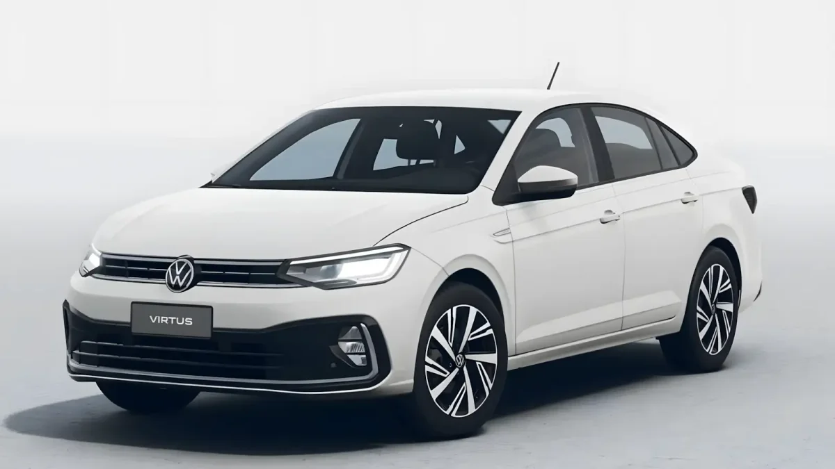 Volkswagen Virtus Exclusive 250 TSI 2026 em destaque.