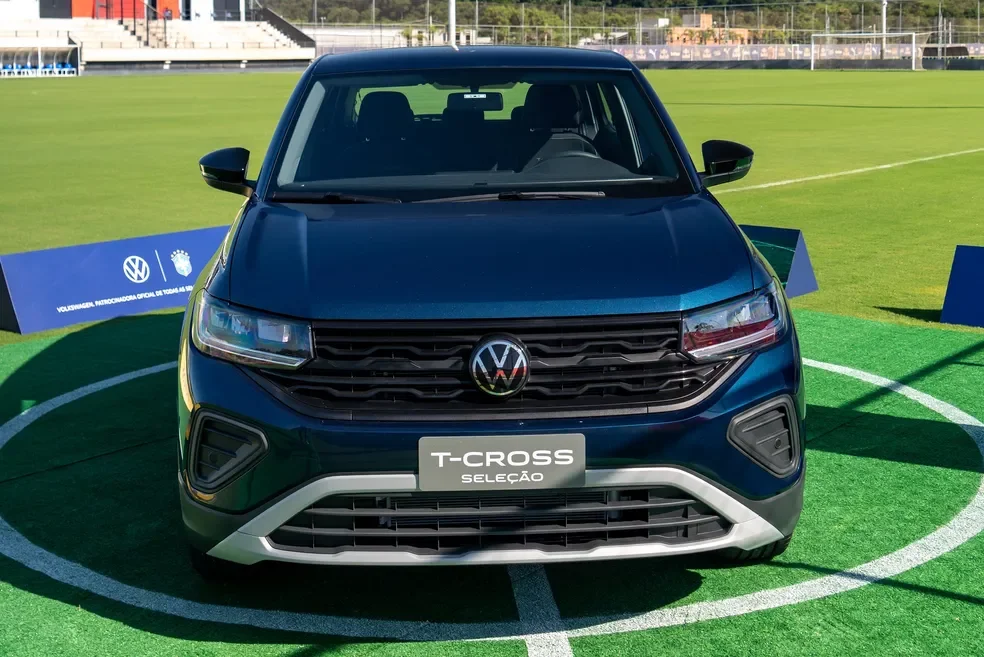 Frente do Volkswagen T-Cross Sele&ccedil;&atilde;o 2026.