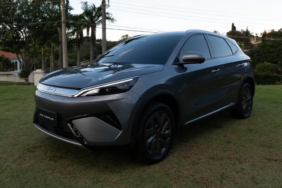 Detalhe das rodas do BYD Yuan Plus