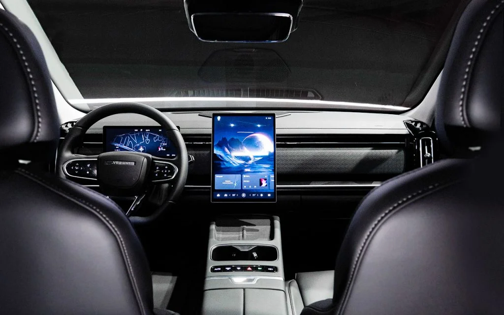Interior futurístico do Jaecoo 7 Elite