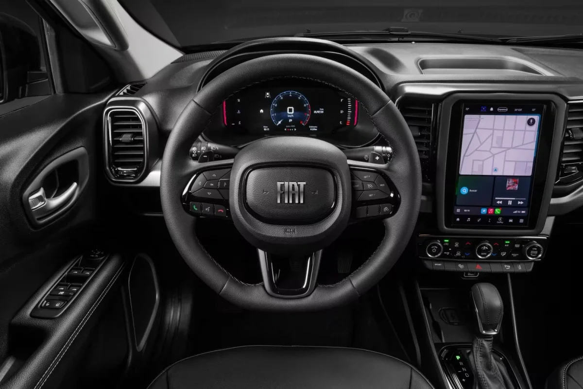 Painel interno da Fiat Toro 2027