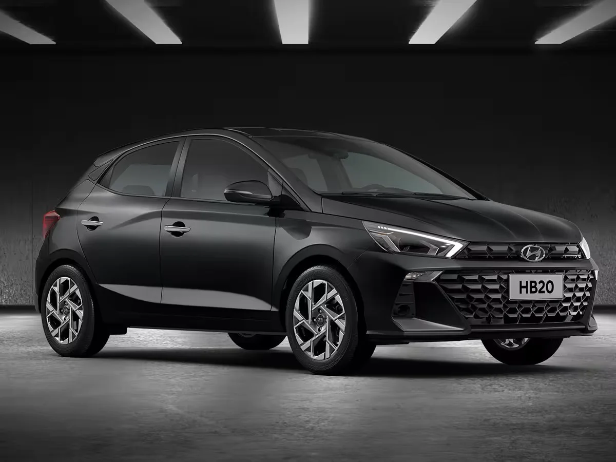 Imagem externa do Hyundai HB20 destacando características de segurança