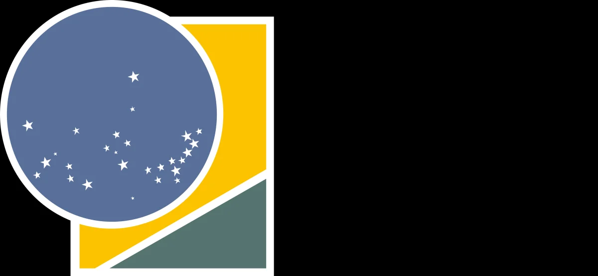 Logotipo estilizado de uma instituição oficial