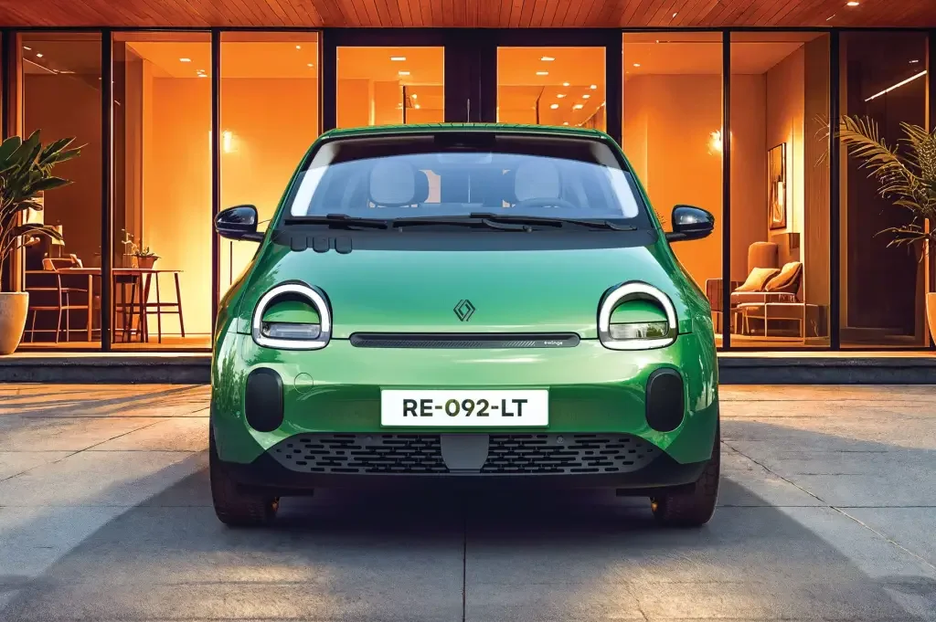 Vista lateral do Renault Twingo mostrando o design das portas.