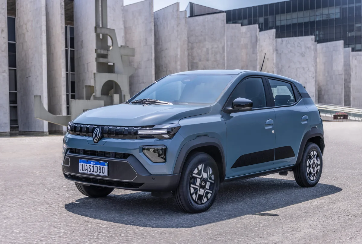 Painel de controle do Renault Kwid E-Tech