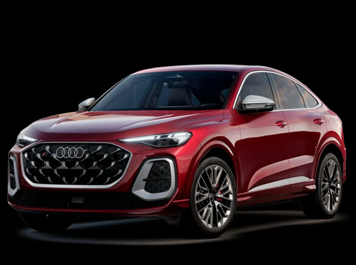Audi SQ5 branco em estúdio